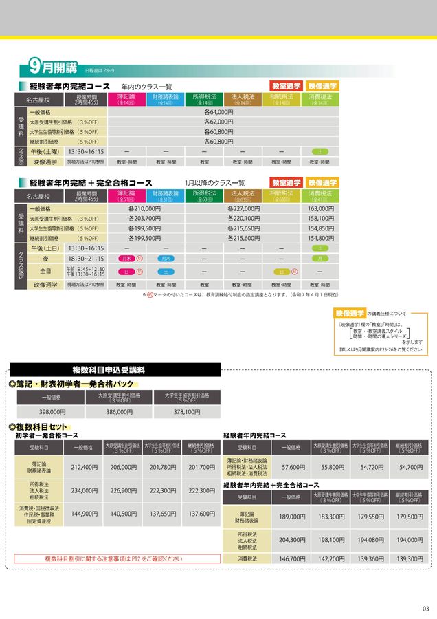 2025年7月～10月 税理士（名古屋）デジタルパンフ